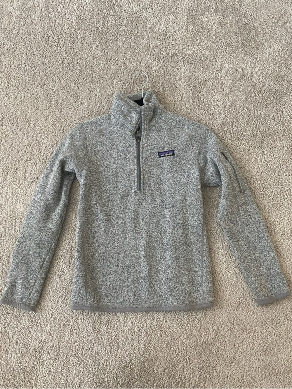 Patagonia Heather Gray Half-Zip Turtleneck Fleece Pullover